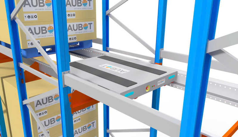 Shuttle 4 chiều trong kho ASRS - Tự Động Hóa Và Robotics Aubot - Công Ty Cổ Phần Tự Động Hóa Và Robotics Aubot